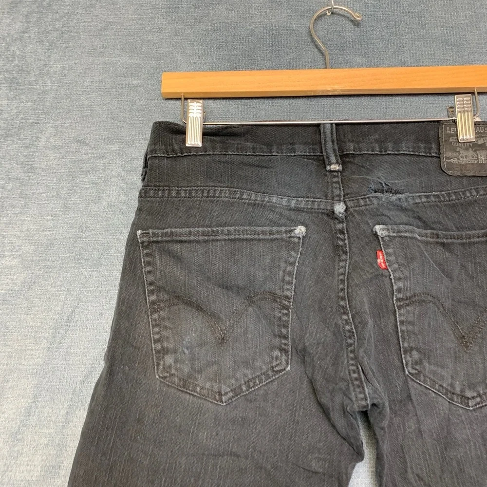 Levi's 511 Slim Fit Skinny Jeans Mens 31x32 Black Denim Dark Wash Everyday Wear